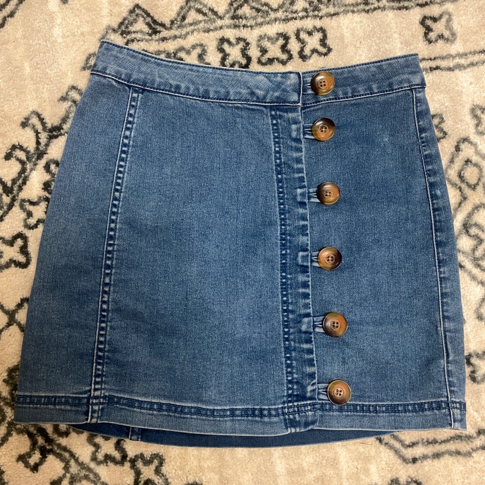 Free People denim skirt